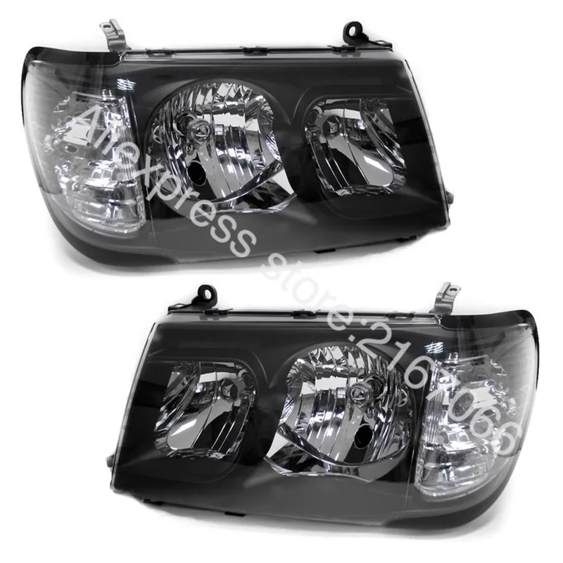 Фары для Toyota Land Cruiser 100 1998 1999 2000 2001 2002 2003 2004 2005 комплект фар левого и правого цвета