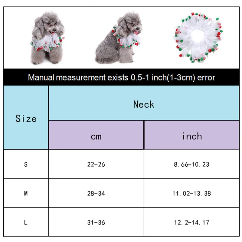 Белый Рождественский декоративный ошейник для питомцев, щенков, собак, шлейка для кошек на Хэллоуин, Рождество, день рождения и другие торжественные дни