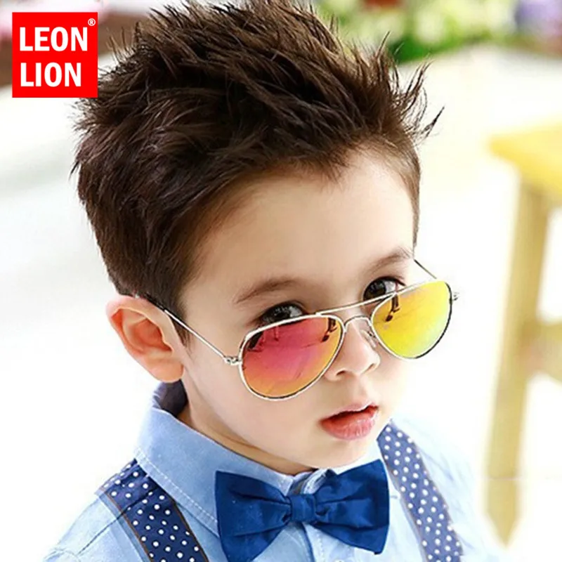 LeonLion 2019 классические модные солнцезащитные очки для девочек/мальчиков Красочные