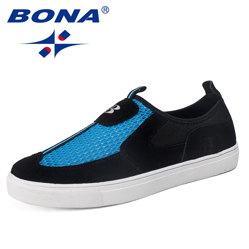 

BONA New Arrival Leisure Style Men Skateboarding Shoes Slip-On Mesh Upper Sneakers Outdoor Walking Jogging Shoes Free Shipping