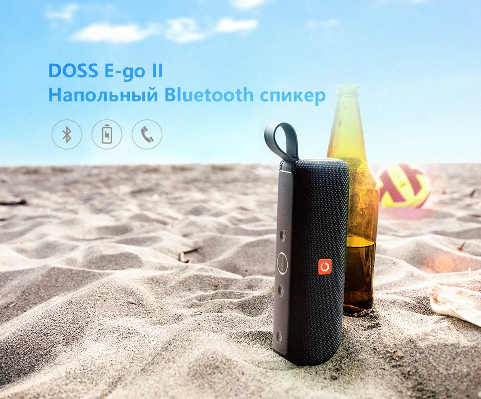 ДОСС E-go ll открытый Bluetooth Динамик Портативный Беспроводной Динамик s IPX6 Водонепроницаемый Sound Box с микрофоном AUX TF для телефона ПК