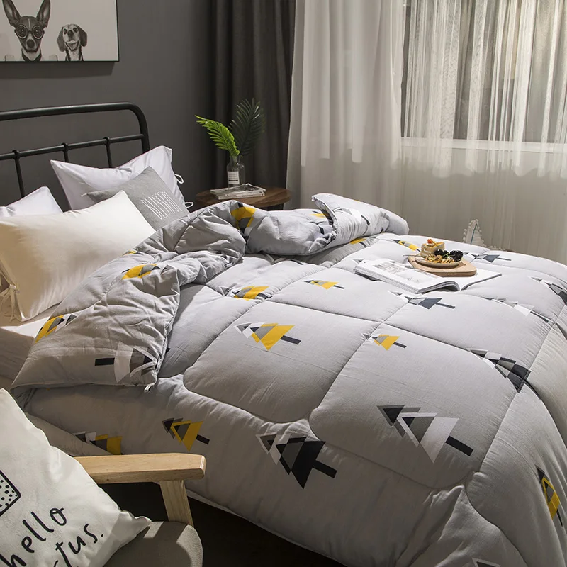 

Svetanya Tree print Throws Blanket Gray Comforter quilted Quilt 150x200cm 180x210cm 200x230cm Plaids