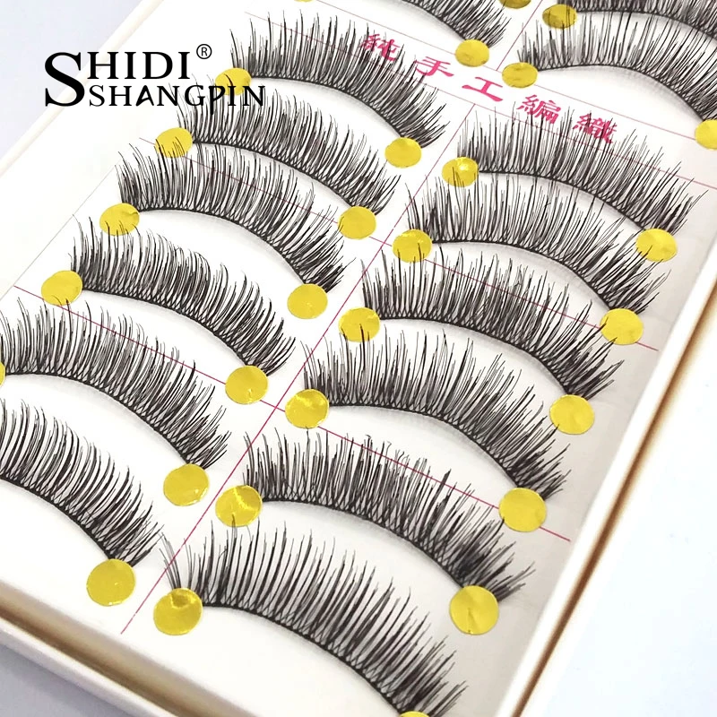 10 Pairs Fashion Makeup False Eyelashes Natural Long Soft Fake Eyelashes Faux Cils Cilia Cilios Eye Lashes #TW02