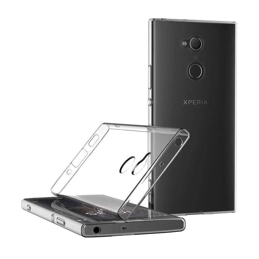 Чехол для Sony Xperia XA2 Plus силиконовый прозрачный ТПУ чехол-бампер мягкий чехол