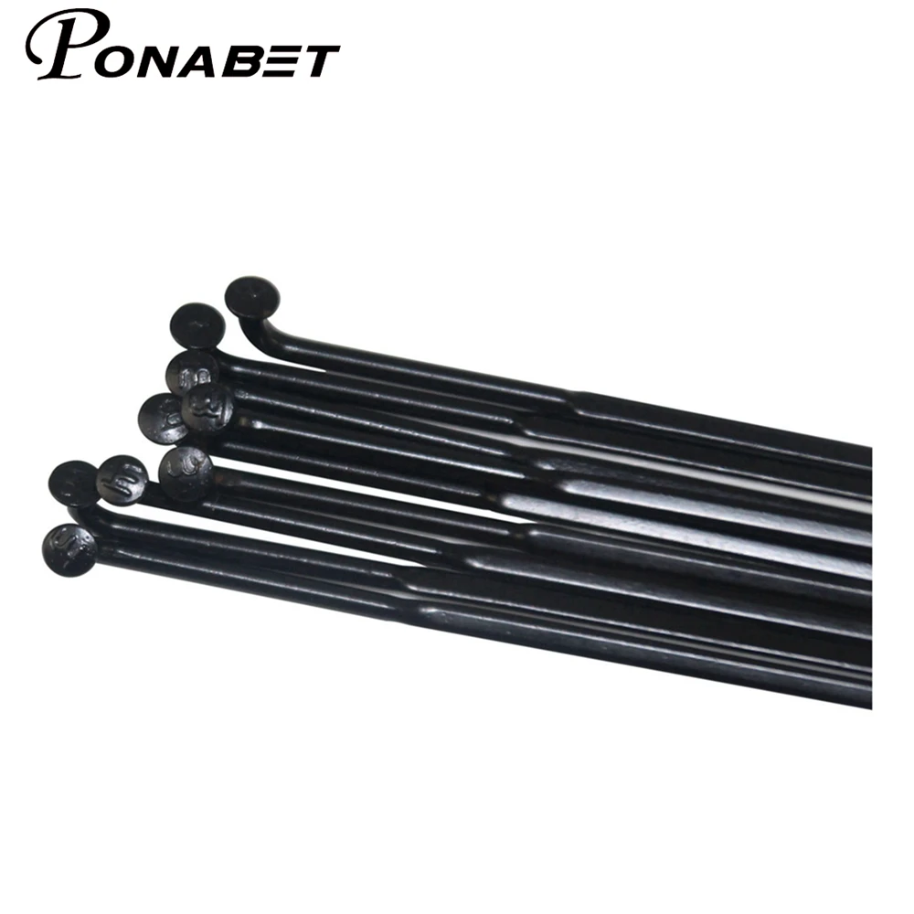 PONABET Super light Black CN Aero 424 spoke with alloy Nipples J-bent/straight pull spoke