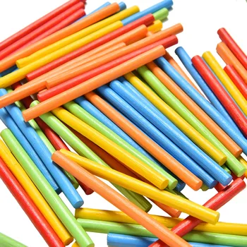 

2017 Bamboo Counting Sticks Mathematics Teaching Aids Counting Rod Kids Preschool Math Learning Montessori Educational Toy 100pc