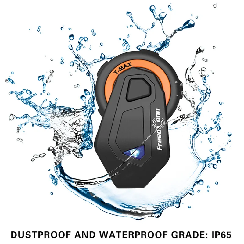 Гарнитура для мотоциклетного шлема FreedConn T Max Bluetooth гарнитура 6 водителей Hi Fi 2