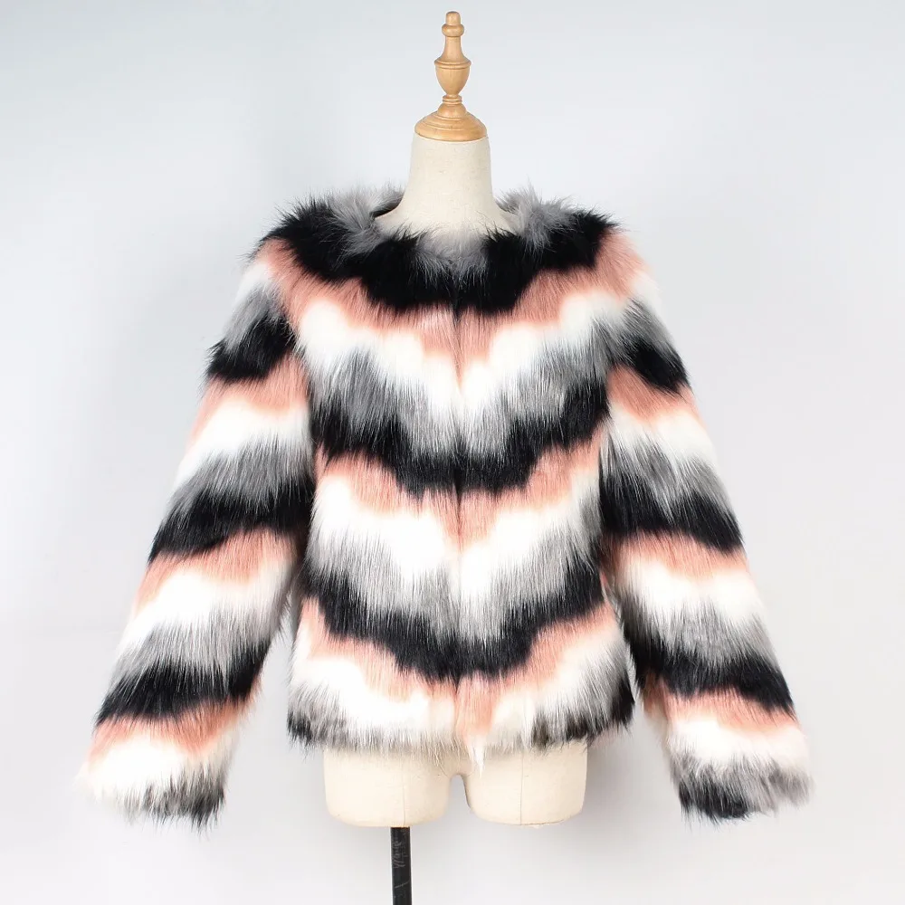 Manteau Manteaux Grande Nouvelle Court Prix 2018 De Mode Veste Taille Faux D'hiver D'usine Femmes Gros Parka Coloré Moelleux Fourrure En XwqH8H
