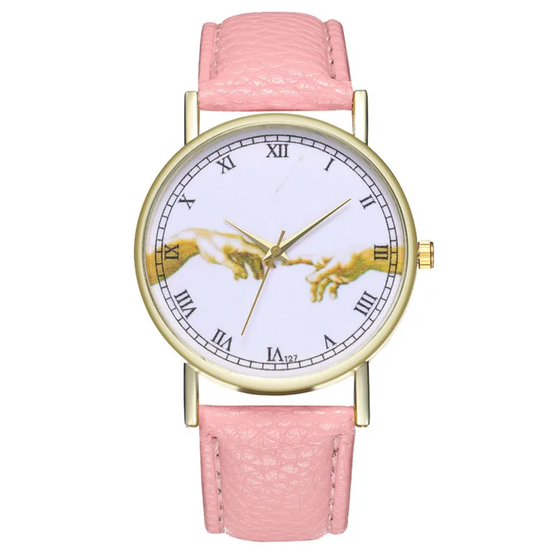 New Arrival, 2018 Watches Women fashion leather female watch vintage watch dress watches printed retro relogio reloj montre M23 (3)
