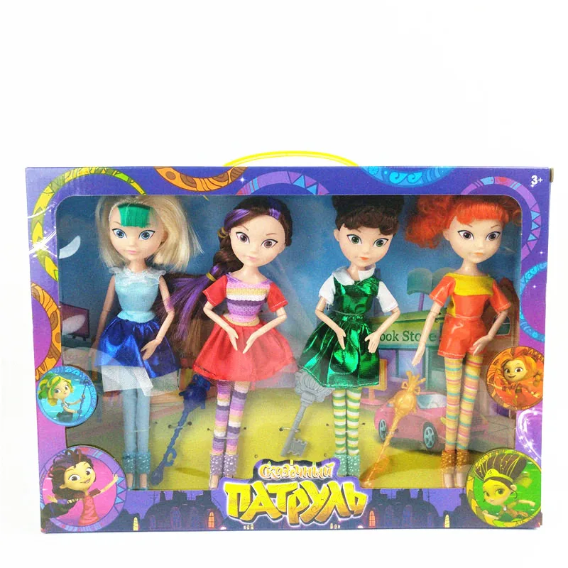 

Hot buy 25cm 4Pcs/set Movable Joints Doll Fairy Patrols Beautiful young girl Patrols PVC action figure model toys for Kids Gifts