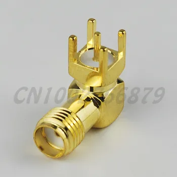 

50pcs RF electrical Coaxial Connector SMA thru hole Jack right angle PCB Mount Medium version