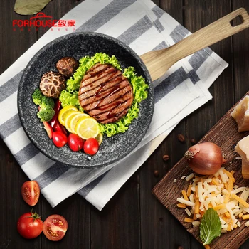 

8 inch Non-stick Frying Pan Medical Stone Skillets Baking Cooking Pot Cake Pans for Induction Pan Cooker Wok No Cover