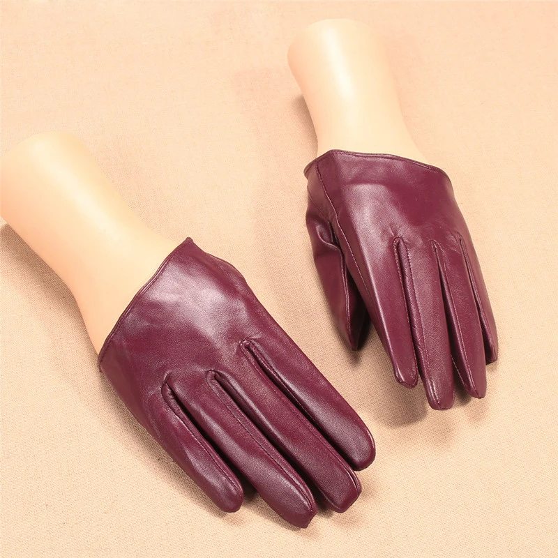 2017 New Summer Women Gloves Short Style Lady Genuine Leather Glove Fashion Trend Dance Driving Half Palm Five Finger Gloves
