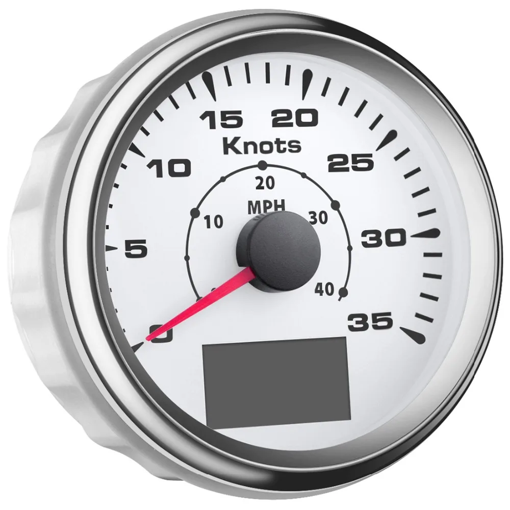 SAMDO 85mm 7 Backlight Waterproof GPS Speedometer Gauges 0 35knots 0
