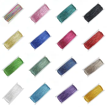 

30 Yard/Roll Braid Soutache Trim Cords Gold Wire Mixed 3mm Twisted Nylon Snake Belly Soutache Thread for DIY Jewelry Making