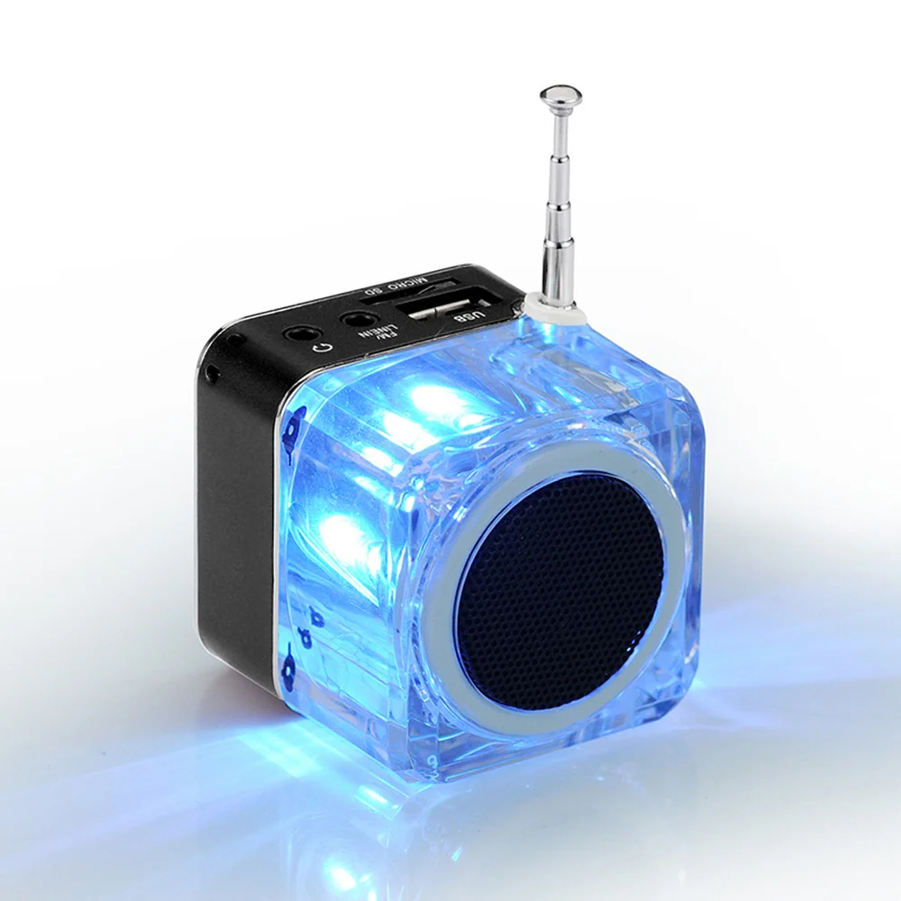 

New Portable Mini Speaker Digital Music MP3/4 Player Micro SD/TF USB Disk Speaker FM Radio LCD Display