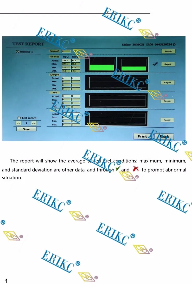 ERIKC LSL100 common rail испытательный стенд, cr инжектор испытательный стенд и common rail Инжектор стенд