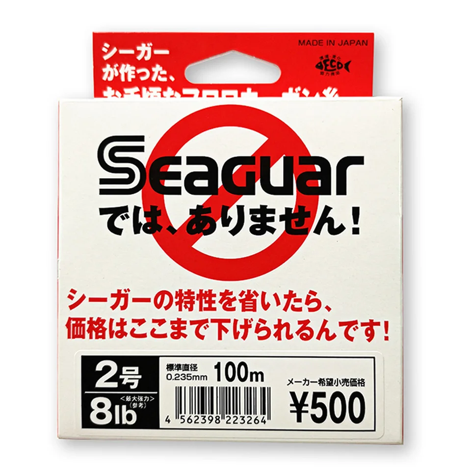 SEAGUAR الأبيض التسمية الأصلي خيط صنارة الصيد 4LB-20LB 100% فلوريد خيط صنارة الصيد s 100 M