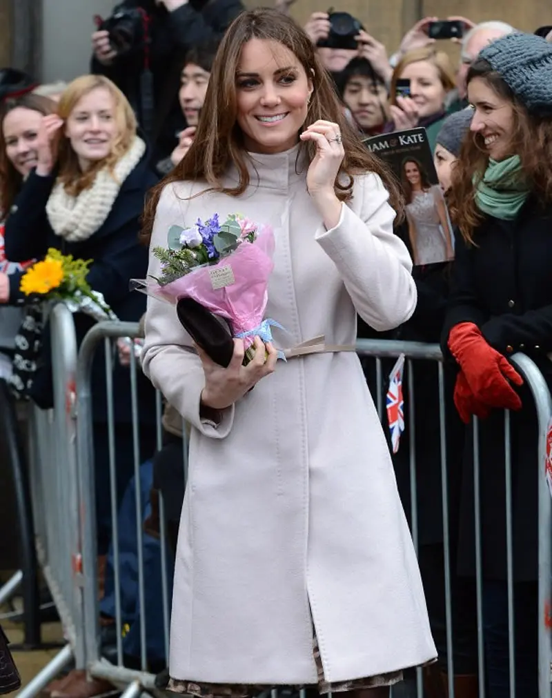 Kate Middleton/шерстяное пальто принцессы; модное белое теплое зимнее шерстяное пальто