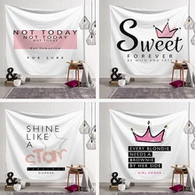 Black and white table cloth wall tapestry farmhouse decor birthday gift