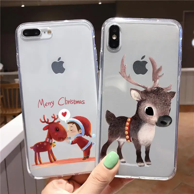 

Merry Christmas Silicone Soft TPU Case For iPhone 11 Pro XR XS Max X 5 5S S SE 4 4S 8 7 5C 6 6S Plus Case Fundas Bags Back Cover