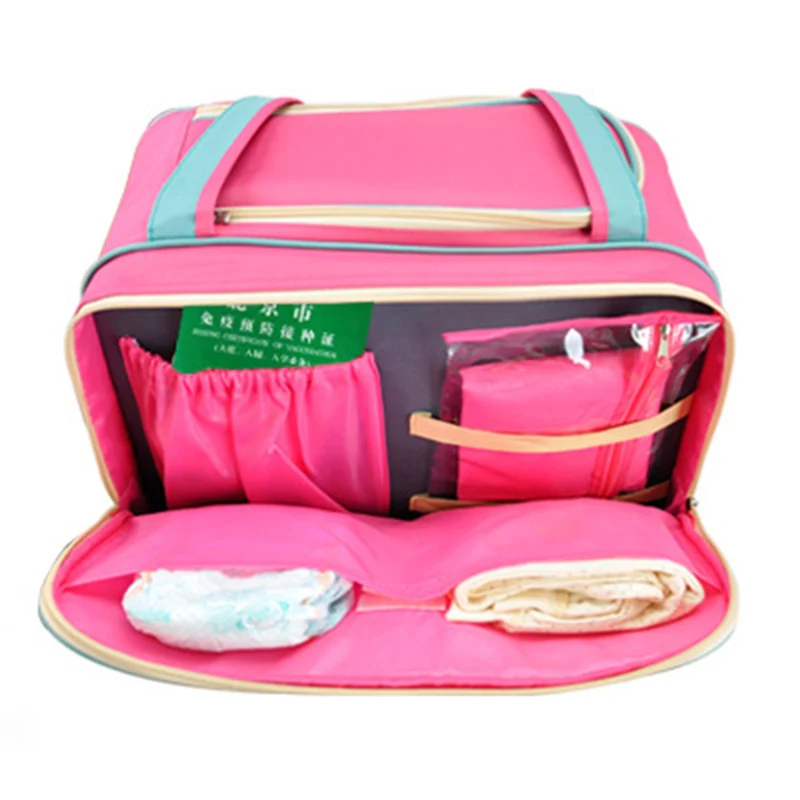 Baby Nappy Durable Maternity Bags Large Multifunctional Mummy Diaper Handbag Waterproof Messenger Baby Care Stroller Bag BB6056 (12)