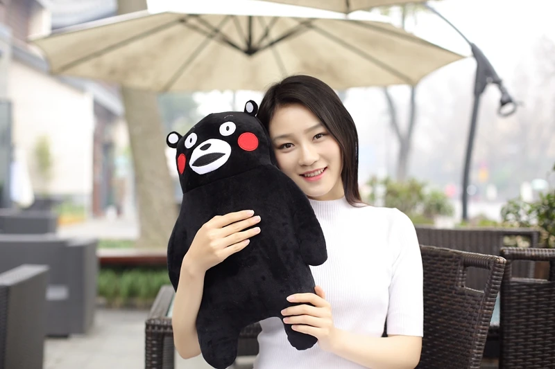 Япония маскоты Kumamon медведь плюшевые игрушки для детей подарок прекрасная кукла подушки детские высокое качество и низкая цена 35 см