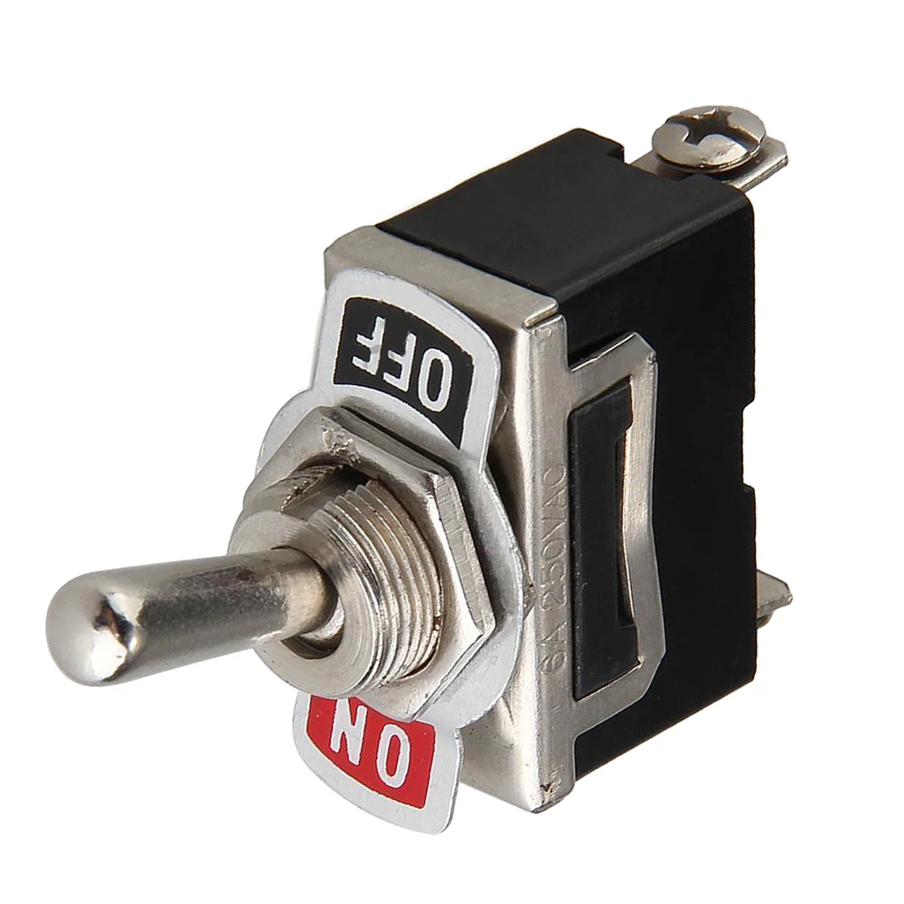1 Piece 12V Heavy Duty Toggle Flick Switch On/Off Switch Metal Spst Dash Light Auto Car 12 Volt Durable 11.6mm Diameter Dropship