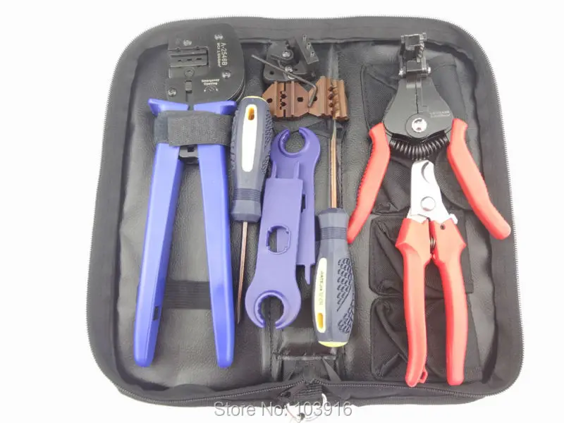 

Crimp tool Kit of PV Crimper for MC3 MC4 Tyco Connector, PV cable cutter