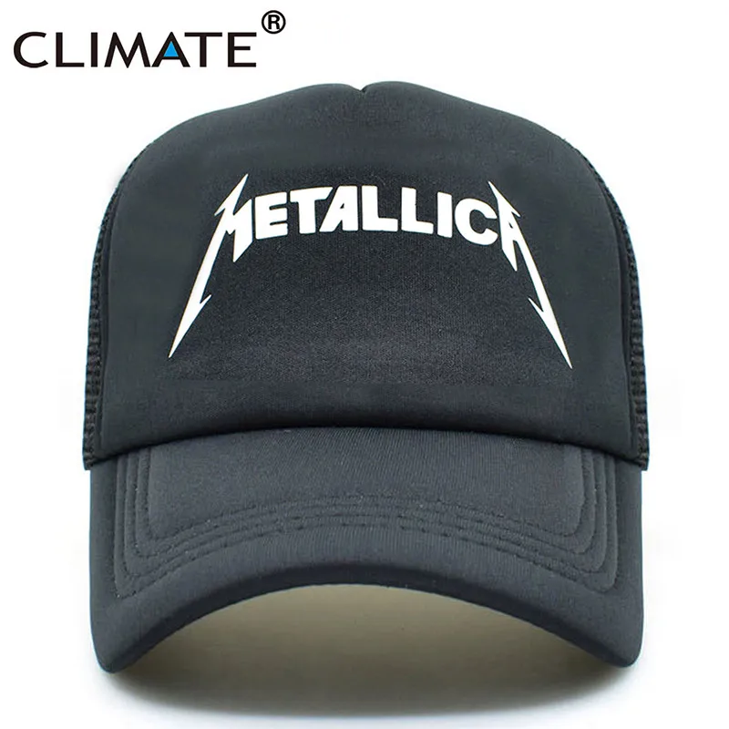 Климата группы Metallica металл рок группы летом прохладно сетки бейсболки 2017 любителей музыки рок прохладное лето Бейсбол сетка Дальнобойщик шляпа шапки Климата группы Metallica металл рок группы летом прохладно сетки бейсболки 2017 любителей музыки рок прохладное лето Бейсбол сетка Дальнобойщик шляпа шапки