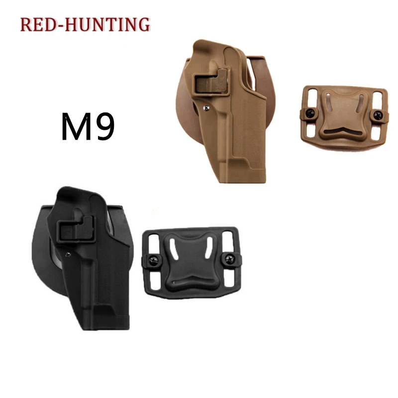 

New Tactical Airsoft Pistol M9 Holster with Gun Sling MOLLE Adapter Magazine Pouch Waist Gun Holster for M9/92