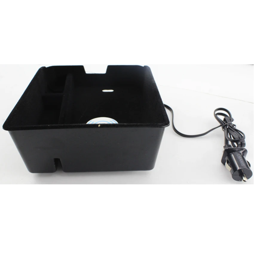 Liislee Беспроводное зарядное устройство для автомобиля Быстрая зарядка быстрая коробка для хранения мобильного телефона для BMW X3 F25 G01 зарядное устройство Storag автомобильный подлокотник коробка