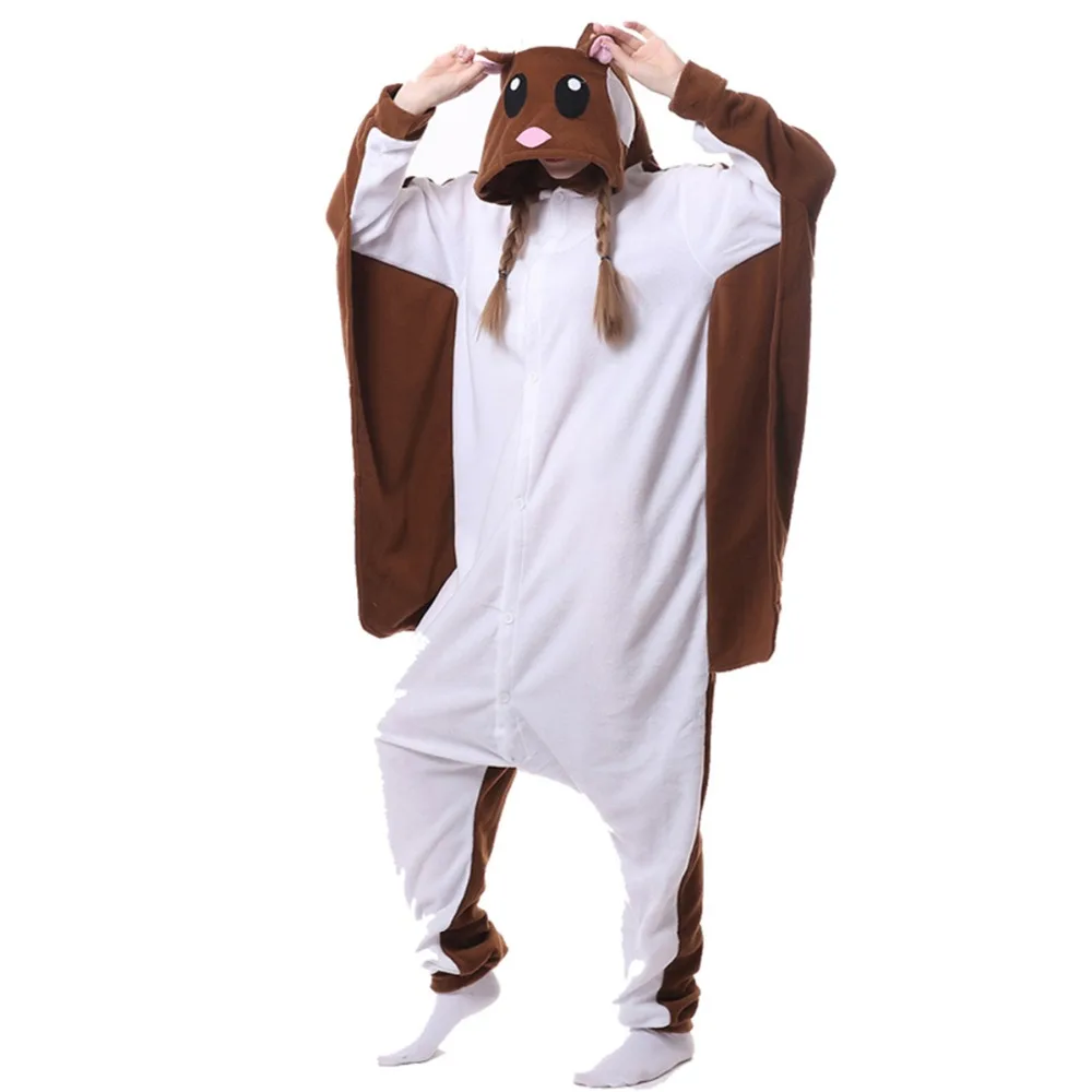 Флис Kigurumi пижамы животных летчик Мышь Косплэй взрослый костюм комбинезоны унисекс пижамы