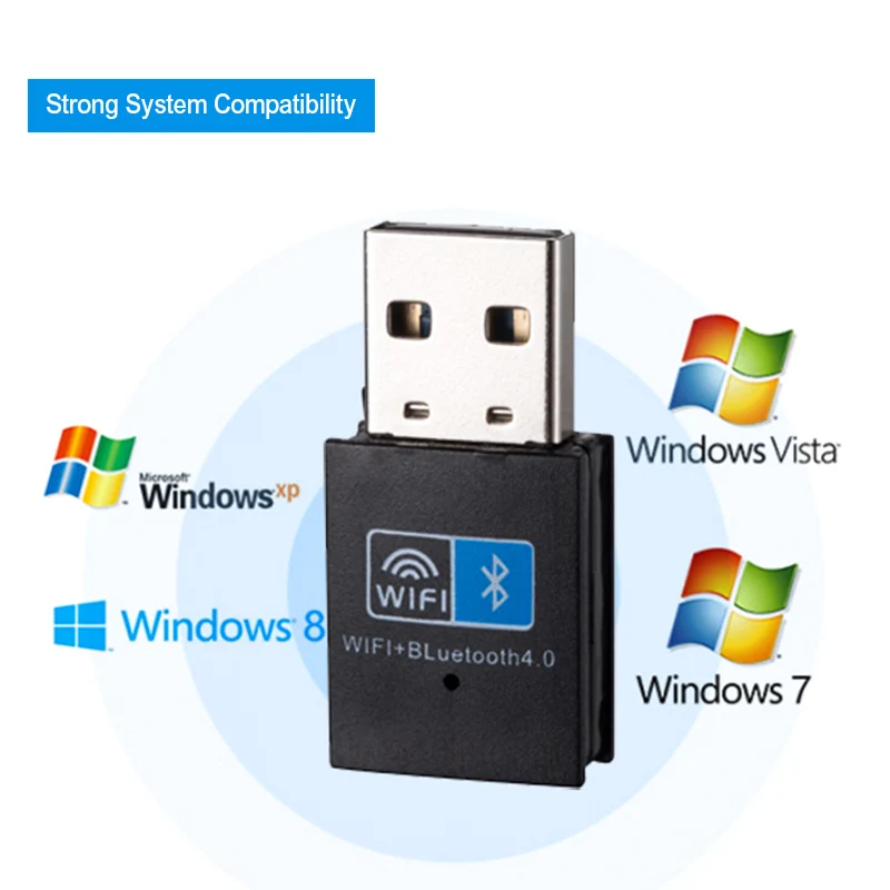 Беспроводной USB Wi Fi адаптер Bluetooth 4 0 150 Мбит/с 2 ГГц мини WiFi антенна компьютер