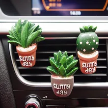 Cute Car-styling Car Perfumes Fruit Grass Air Freshener Fragrance Air Conditioning Vent Flavoring Car Perfume Clip Ornaments