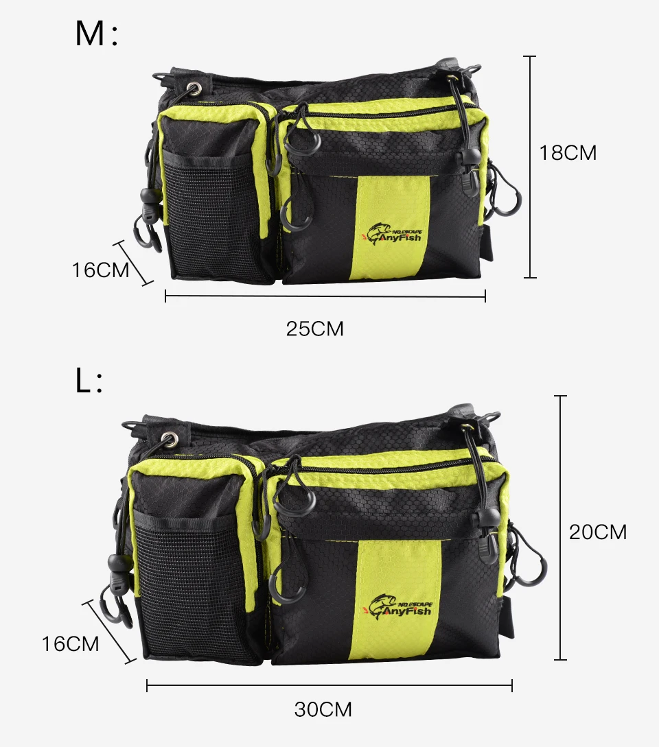 Bolsa de Isca de Pesca Bolsa de Pesca Bolsas para Acessório Ferramenta de Pesca Bolsa Peche Anyfish Grande Capacidade Multifuncional Carretel Enfrentar 4 Bolsas de pesca