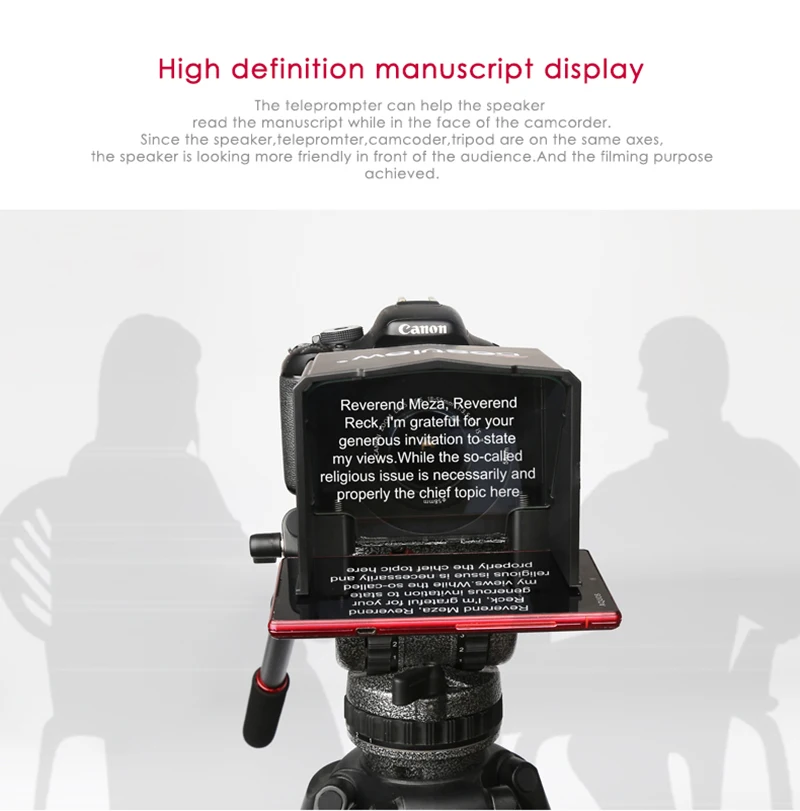 Bestview T1 смартфон Teleprompter для sony Canon Nikon камера для Youtube интервью фото студия видео T1 DSLR Teleprompter