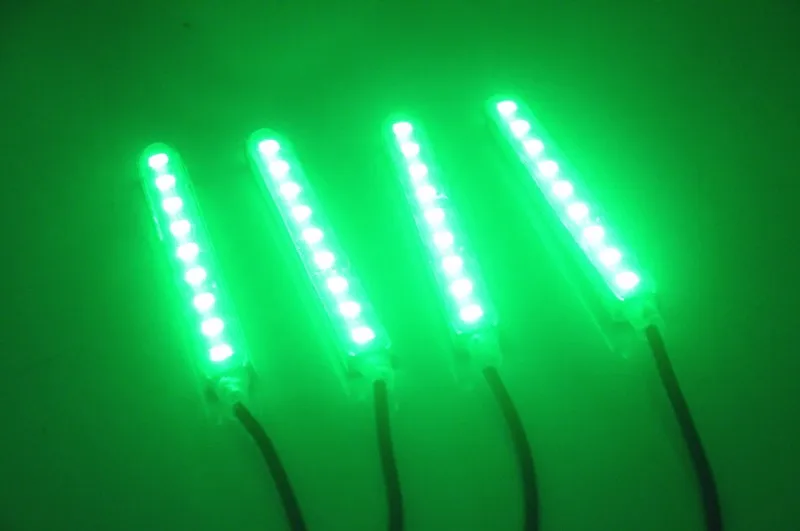 4 шт. 12 в автомобильный RGB светодиодный DRL полосы света 5050SMD автомобильное автоматическое дистанционное управление декоративная гибкая светодиодная лента атмосферная лампа комплект противотуманных фар