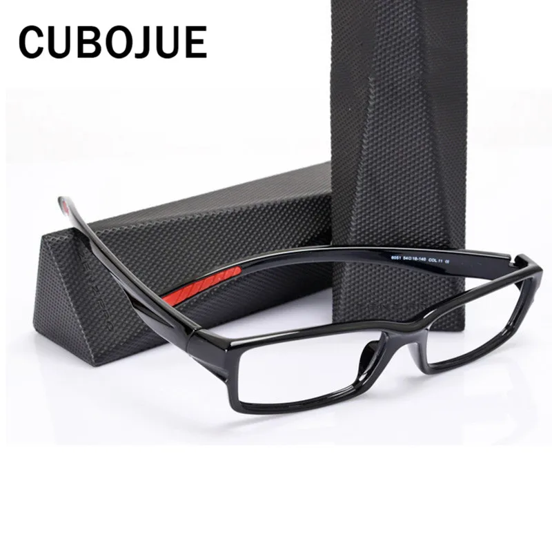 

Cubojue TR90 Glasses Frame Men Women Sport Style Wide Temple Ultra-light Eyeglasses Frames for Prescription Man Optical Lens