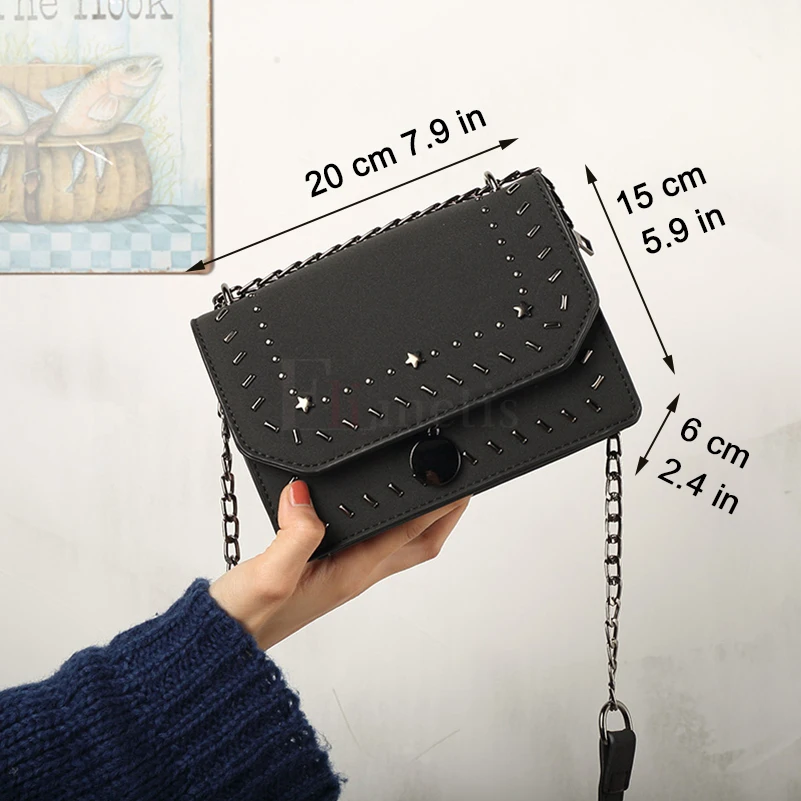 Elimetis Women Brand Shoulder Bags For Women 2018 Chains Designer Messenger Bag Female Ladies PU Leather Crossbody Bags          (1)