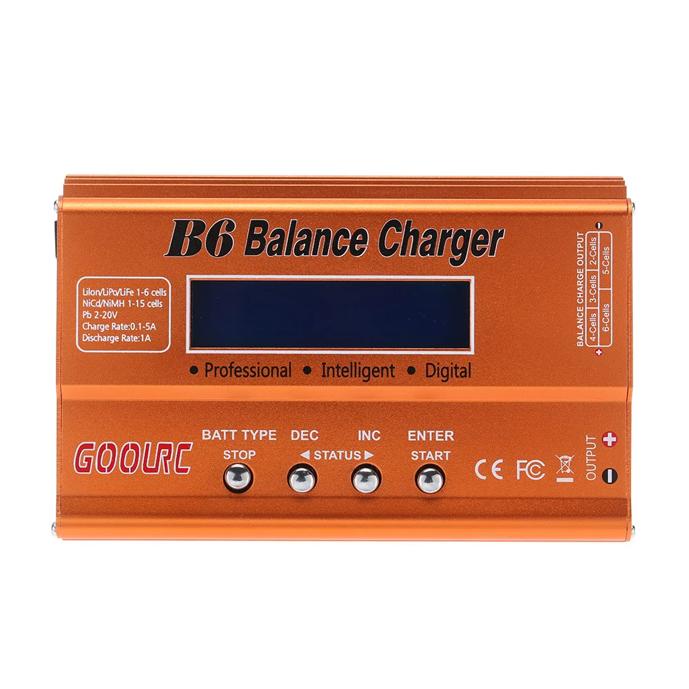 

Original B6 Mini Multi-functional Balance Charger Discharger AC DC Adapter for LiPo Li-ion LiFe NiCd NiMH Pb RC Battery