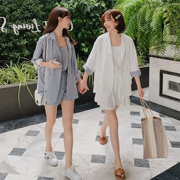 

new arrival fashion outdoor comfortable suit and casual shorts summer trend lovely vintage 3 pieces set gift a basic shirt