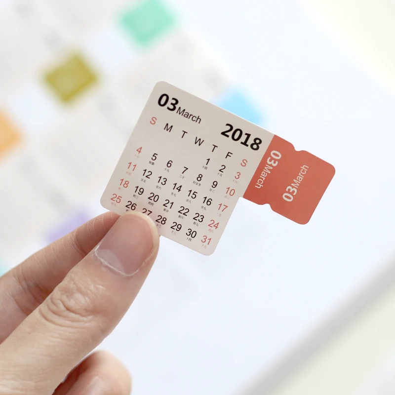 Buy 4 pcs/lot 2018 Calendar Sticker Notebook Index