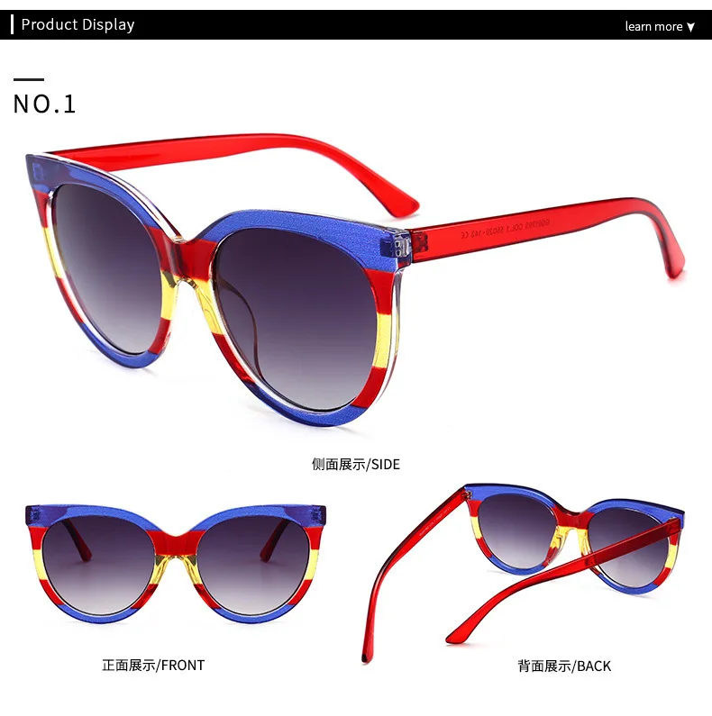 Luxury Cat Eye Vintage Sunglasses Women Fashion Leopard Sun Glasses Sexy Ladies Eyewears UV400 Goggles Oval Glasses