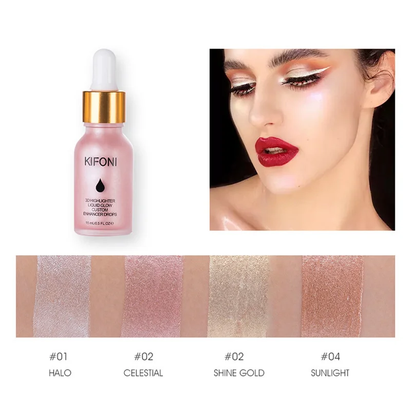 

Liquid Highlighter MakeUp Highlighter Cream Concealer Shimmer Face Glow Ultra-concentrated illuminating bronzing drop tool TSLM1