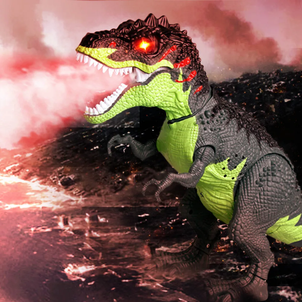 HIINST прогулки дракон игрушка пожарное дыхание воды спрей динозавр рога и хвост Ясно Мягкий силиконовый материал FEB12