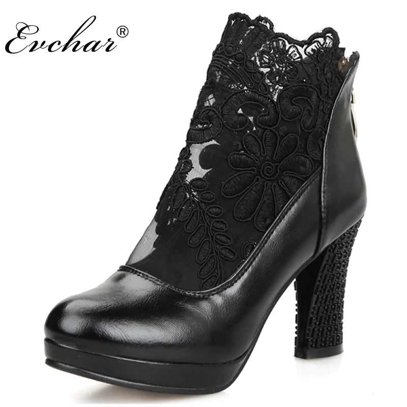 New Women super high heels pumps sexy party Nightclub Style lace Bridal platform Waterproof shoes Plus size 32-48