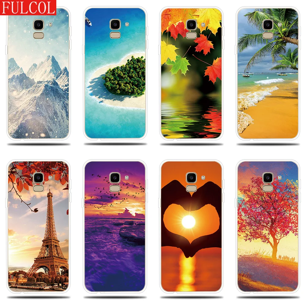 Silicone Case For Samsung Galaxy J1 J2 J3 J5 J7 Prime 2017 2016 2015 Pro Cover Beach Scenery J4 J6 J8 2018 Phone |
