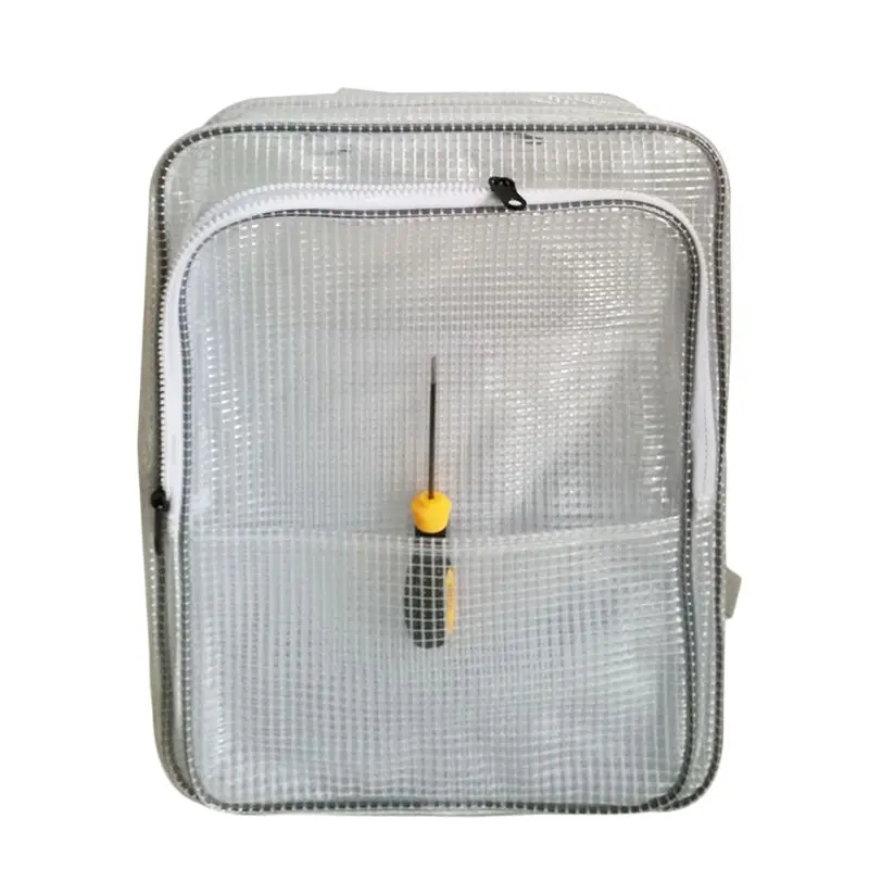 

THINKTHENDO Good Quality New Anti-Static Clear PVC Backpack Cleanroom Engineer Tool Bag