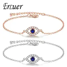 ERLUER, модные женские браслеты "глаза дьявола", австрийские Кристальные браслеты для женщин, вечерние, свадебные браслеты, ювелирные изделия, Прямая поставка
